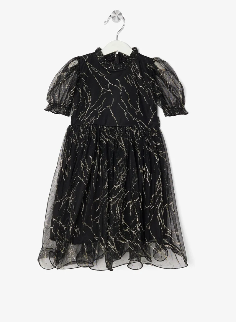 Little Golden Apple Little Sparkle Mesh Dress